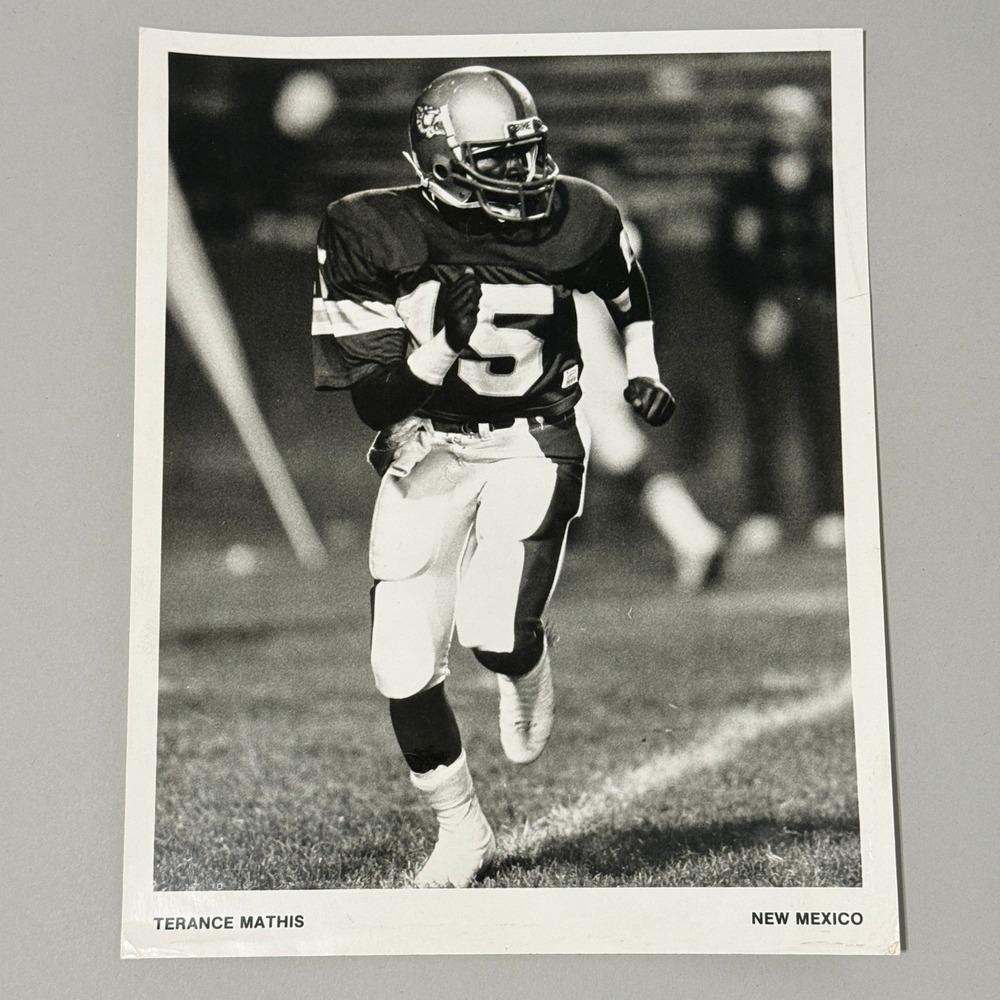 1985 Terance Mathis New Mexico Lobos Vintage 8x10 Football Photo Original